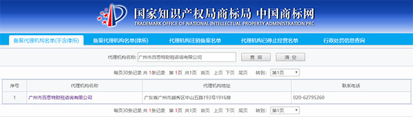 百思特商標(biāo)代理備案